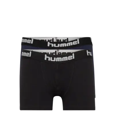 Hmlnolan Boxers 2-Pack Night & Underwear Underwear Underpants Blå *Villkorat Erbjudande Hummel