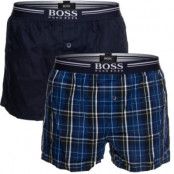 BOSS Woven Cotton Boxer Shorts With Fly 2-pack