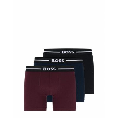 Boxerbr 3P Bold Boxerkalsonger Burgundy BOSS