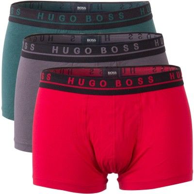 Hugo Boss - 3-pack Trunks - Red/Green/Grey