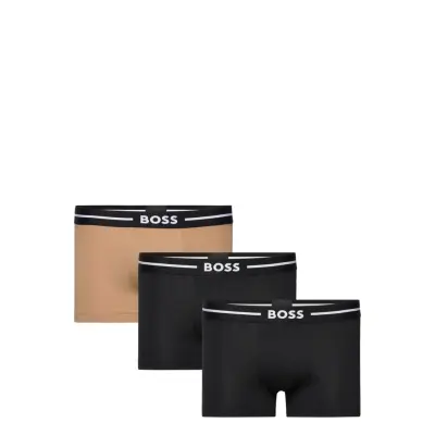 Trunk 3P Bold Boxerkalsonger Black BOSS