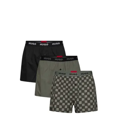 HUGO Woven Boxer Triplet - Black - M