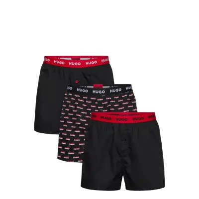 HUGO Woven Boxer Triplet Svart