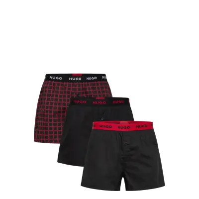 HUGO Woven Boxer Triplet Svart