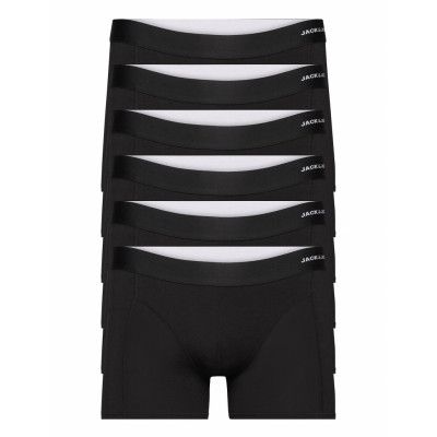 Jacbasic Bamboo Trunks 6 Pack Boxerkalsonger Svart Jack & J S