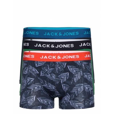 Jacblue Leaves Trunks 3 Pack Ltn Boxerkalsonger Blå Jack & J S