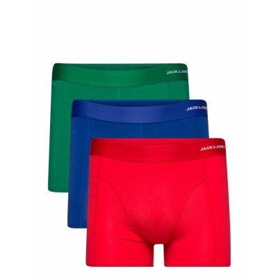 Jaccolorful Bamboo Trunks 3 Pack Boxerkalsonger Röd Jack & J S