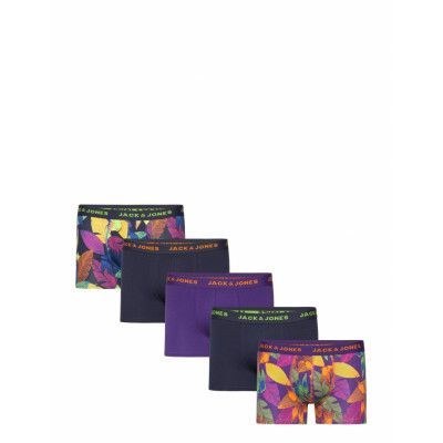 Jacfall Leaves Trunks 5 Pack Boxerkalsonger Purple Jack & J S