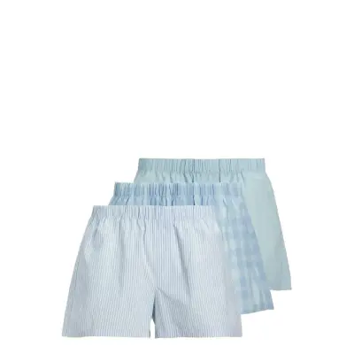 Jack & J S Jacmilano Woven Boxers 3 Pack Noos Blå
