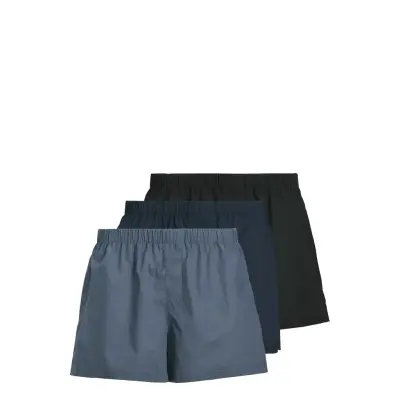 Jack & J S Jacmilano Woven Boxers 3 Pack Noos Marinblå