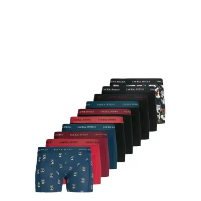 Jack & J S Jacmurphy Skull Trunks 10 Pack Marinblå