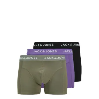 Jack & J S Jacrob Solid Trunks 3 Pack Sn Khaki Green