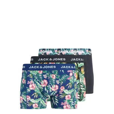Jack & J S Jacsean Flower Trunks 3 Pack Styd Marinblå