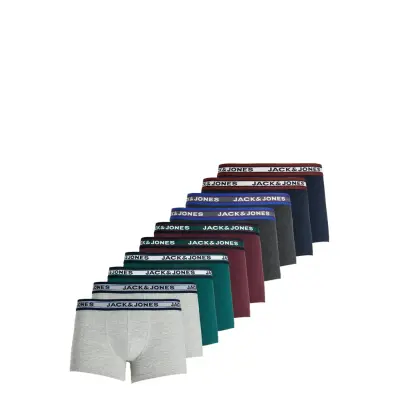 Jack & J S Jacsolid Trunks 10 Packs Noos Grå