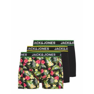 Jacpink Flowers Trunks 3 Pack Sn Boxerkalsonger Svart Jack & J S
