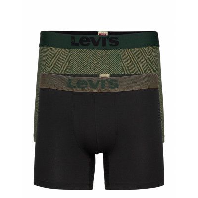 Levis Men Herringb Aop Boxer 2p Boxerkalsonger Beige Levi´s