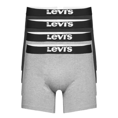 Levis Men Solid Basic Boxer Brief 4 Boxerkalsonger Grå Levi´s