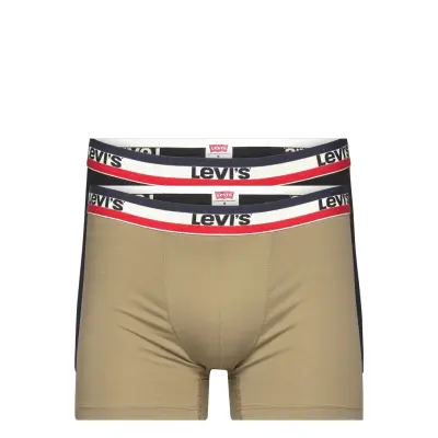 Levis Men Sprtswr Logo Boxer Brief Boxerkalsonger Beige Levi´s