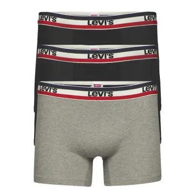 Levi's® Levis Men Sprtswr Logo Boxer Brief 3P Svart