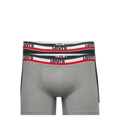 Levis Men Sprtswr Logo Boxer Brief Boxerkalsonger Grå Levi´s