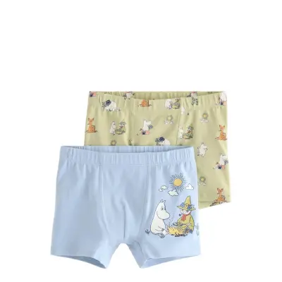 Lindex Boxer 2 Pack Aop Moomin Hidden - Blue - 110/116