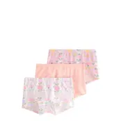 Lindex Boxer 3 P Flower - Pink - 98/104
