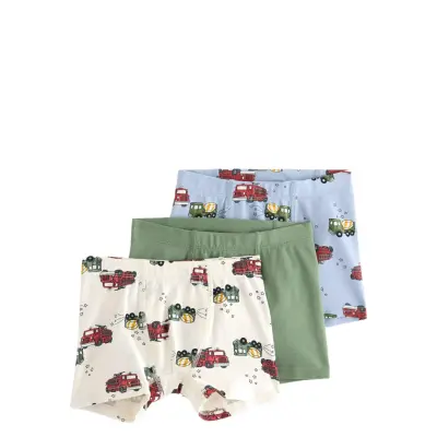 Lindex Boxer 3 Pack Aop Fire Engine H Multi/patterned