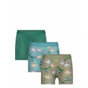 Lindex Boxer 3 Pack Elastic Dino Grön