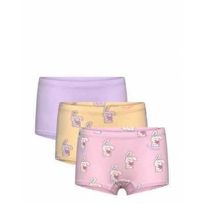 Lindex Boxer 3 Pack Fluffy Rabbit Multi/patterned