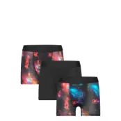 Lindex Boxer 3P Aop Ai - Black - 170