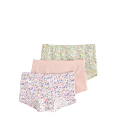 Lindex Boxer 3P Flower Lib Rosa