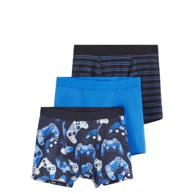 Lindex Boxer 3P Gaming Marinblå