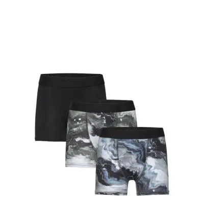 Lindex Boxer 3P Swirl Svart