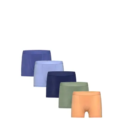 Lindex Boxer Elastic 5 Pack Solids Blå