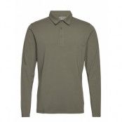 Long Sleeve Polo Shirt Polos Long-sleeved Grön Bread & Boxers