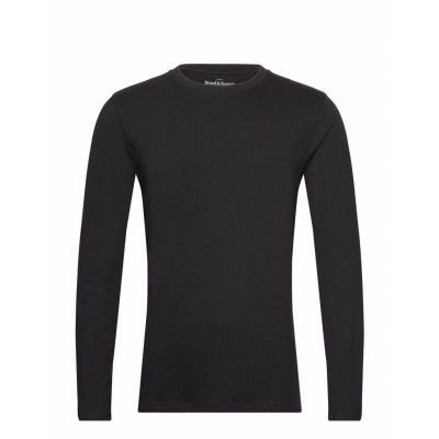 Long Sleeve Regular T-shirts Long-sleeved Svart Bread & Boxers