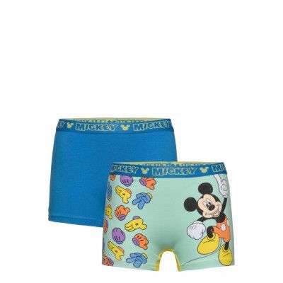 Lot Of 2 Boxers Night & Underwear Underwear Underpants Blue Mickey Mouse