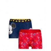 Lot Of 2 Boxers *Villkorat Erbjudande Night & Underwear Underwear Underpants Röd Mickey Mouse