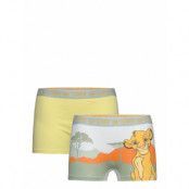 Lot Of 2 Boxers Night & Underwear Underwear Underpants Yellow Løvernes Konge