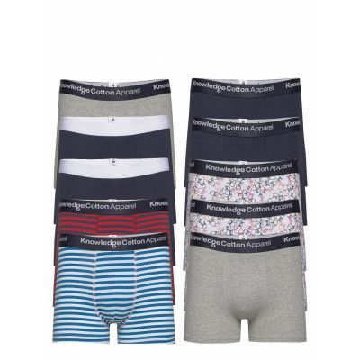 Maple 10-Pack Underwear - Gots/Vega Boxerkalsonger Multi/mönstrad *Villkorat Erbjudande Knowledge Cotton Apparel