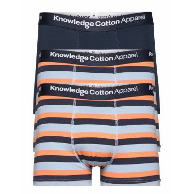 Maple 3 Pack Block Striped Underwea Boxerkalsonger Multi/mönstrad Knowledge Cotton Apparel