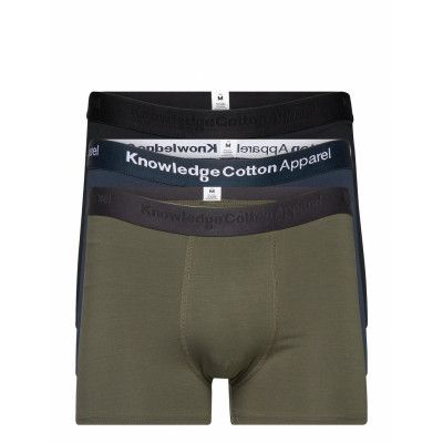 Maple 3-Pack Underwear - Gots/Vegan *Villkorat Erbjudande Boxerkalsonger Khakigrön Knowledge Cotton Apparel
