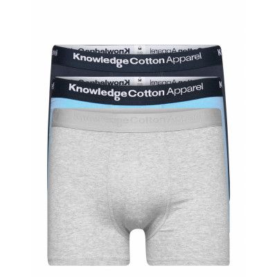 3-Pack Underwear - Gots/Vegan Boxerkalsonger Grå Knowledge Cotton Apparel