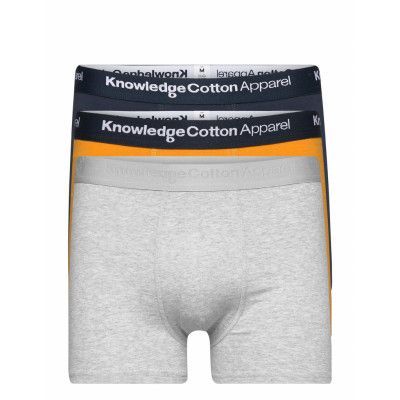 3-Pack Underwear - Gots/Vegan Boxerkalsonger Grå Knowledge Cotton Apparel