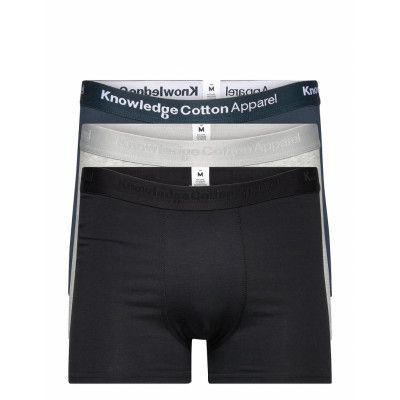Maple 3-Pack Underwear - Gots/Vegan *Villkorat Erbjudande Boxerkalsonger Svart Knowledge Cotton Apparel