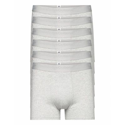 6-Pack Underwear - Gots/Vegan *Villkorat Erbjudande Boxerkalsonger Grå Knowledge Cotton Apparel