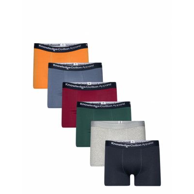 6-Pack Underwear - Gots/Vegan *Villkorat Erbjudande Boxerkalsonger Svart Knowledge Cotton Apparel