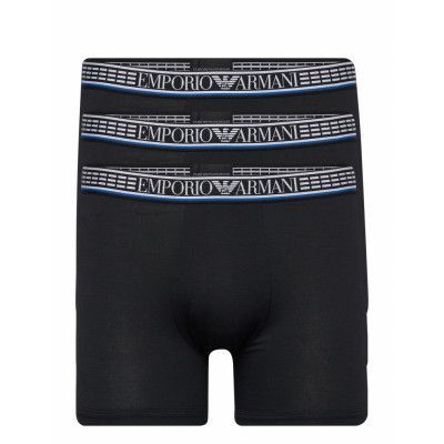 Men's Knit 3-Pack Boxershorts Boxerkalsonger Svart EA7