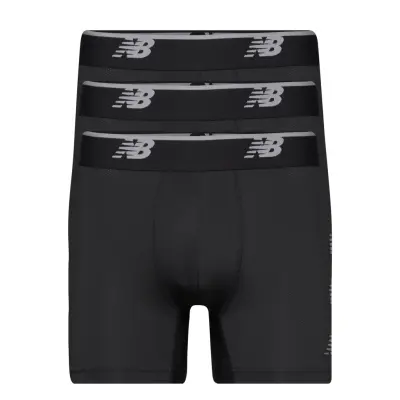 New Balance Mens Mesh 5 Inch Boxer Brief No Fly 3 Pack Svart