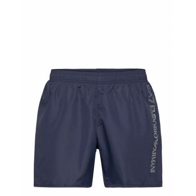 EA7 Mens Woven Boxer Blå